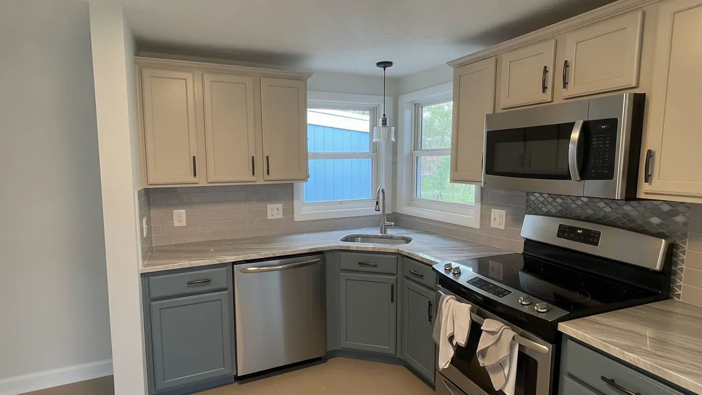 Kitchen cabinets, after